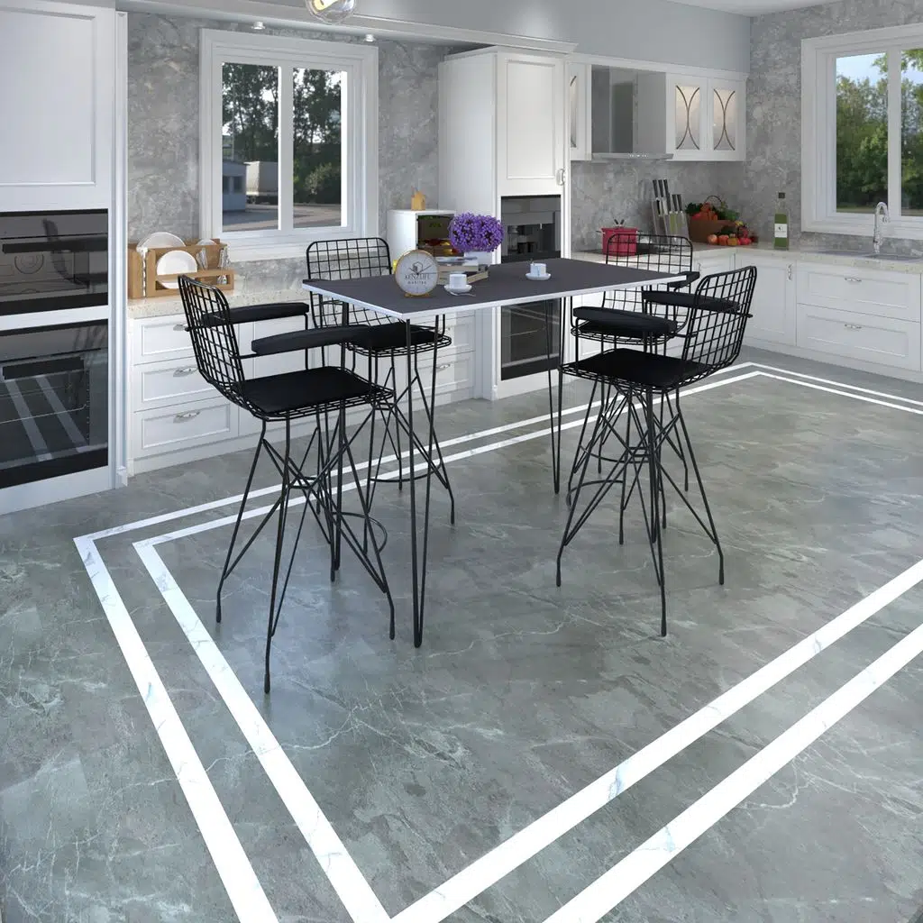 Knsz masa sandalye takımı hem105zengin grisyh 100*070 4 sandalye syhsyh kolçaklı