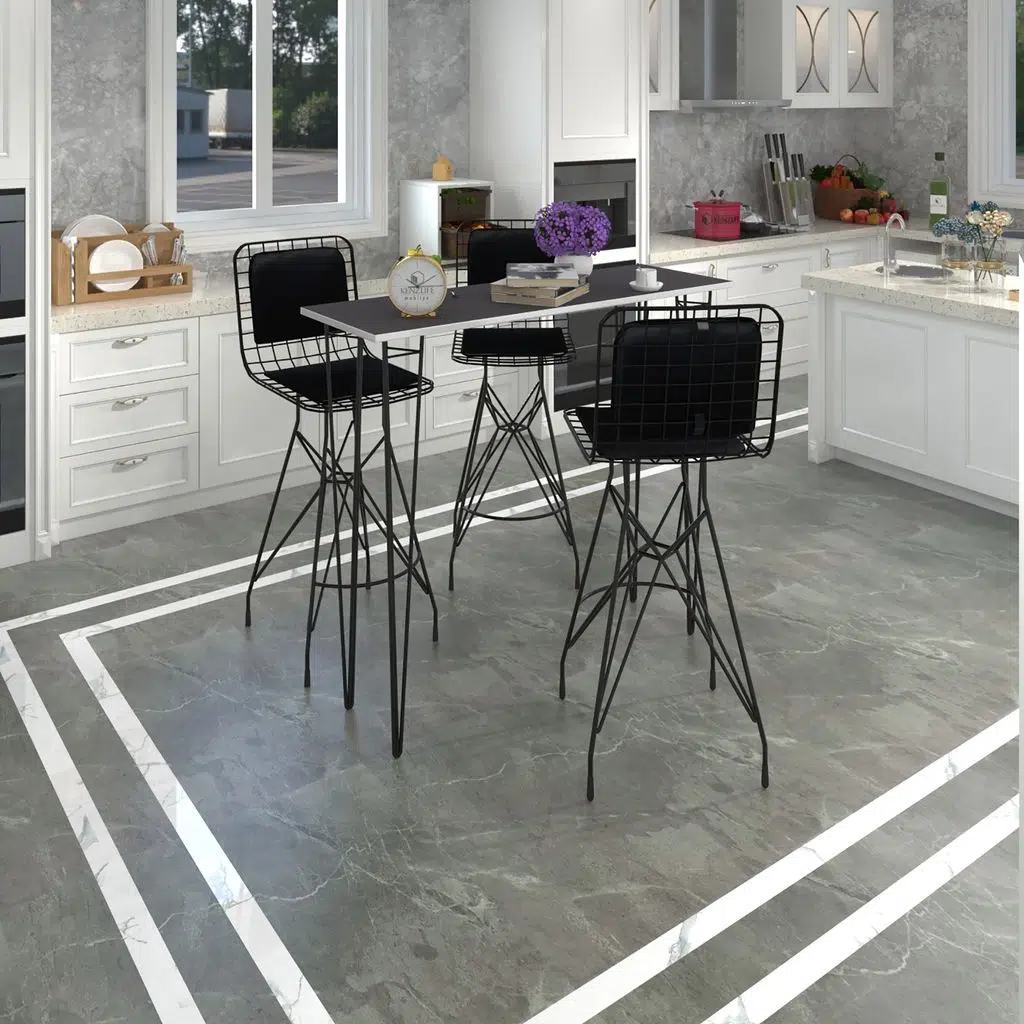 Knsz masa sandalye takımı hem105zengin grisyh 120*040 3 sandalye syhsyh sırt minderli