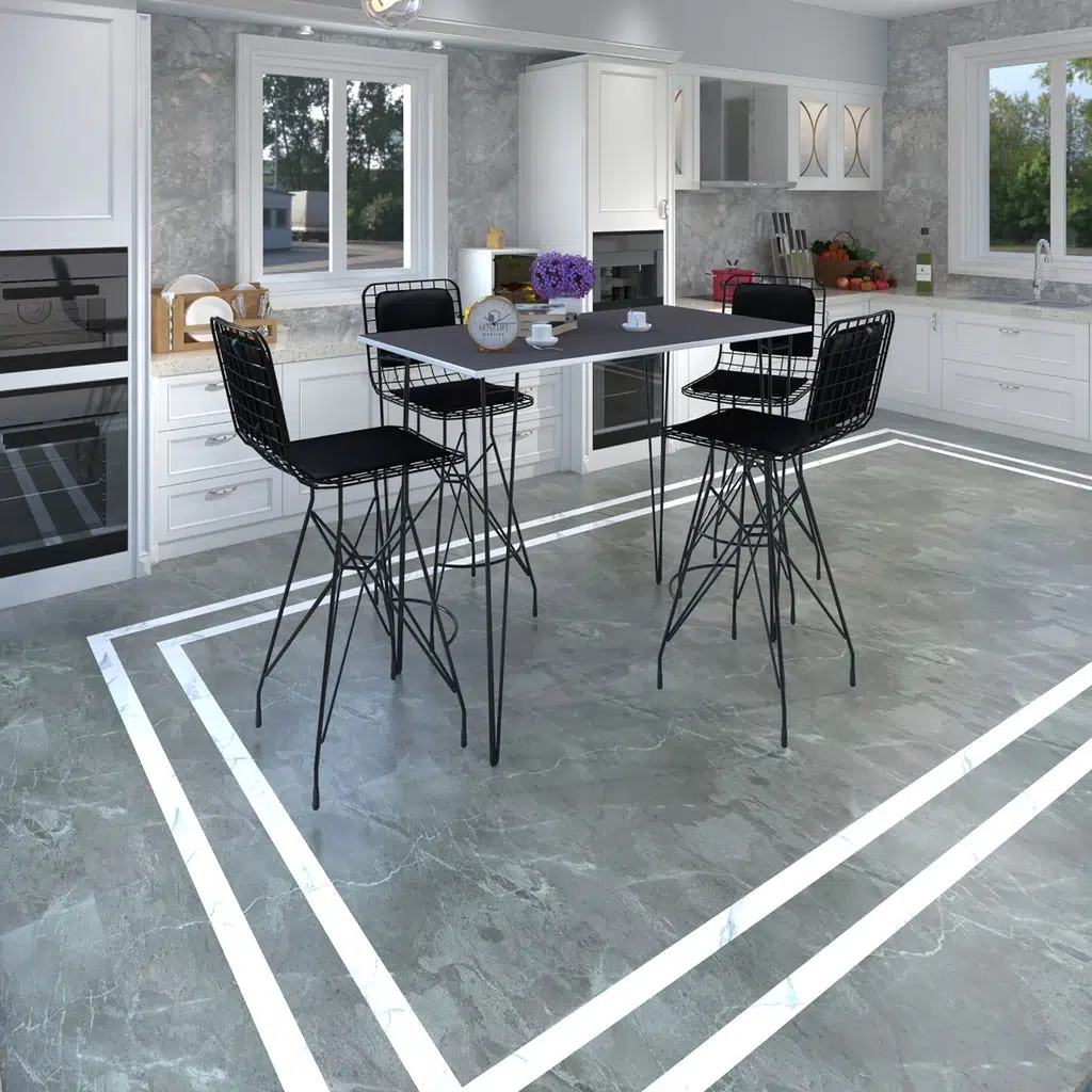 Knsz masa sandalye takımı hem105zengin grisyh 130*070 4 sandalye syhsyh sırt minderli