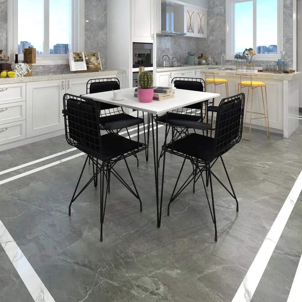 Knsz masa sandalye takımı hem75mazlum byzsyh 080*080 klçsm 4 sandalye syhsyh kolçaklı sırt minderli