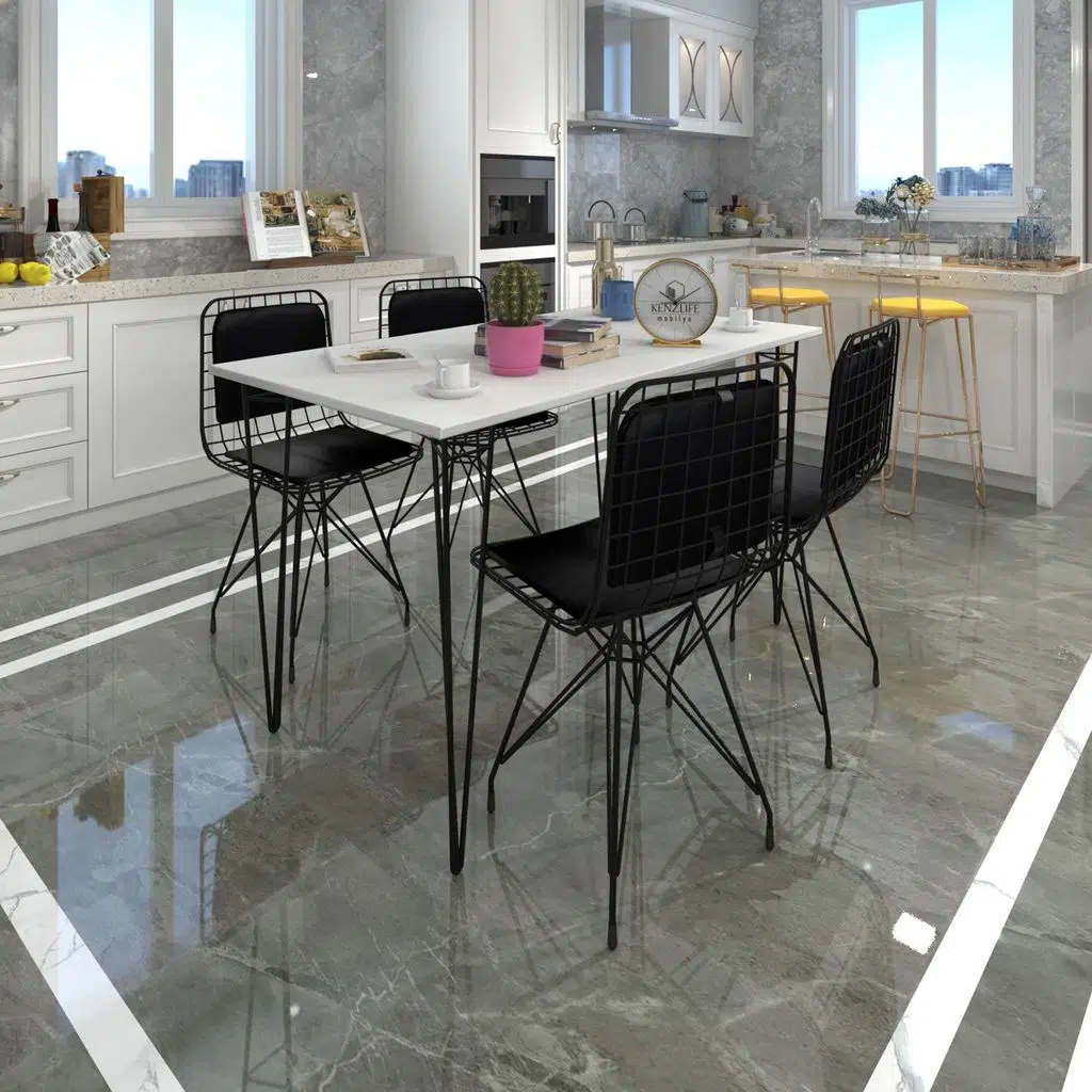 Knsz masa sandalye takımı hem75mazlum byzsyh 100*070 sm 4 sandalye syhsyh sırt minderli