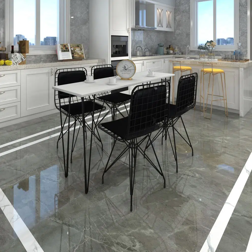 Knsz masa sandalye takımı hem75mazlum byzsyh 140*040 sm 4 sandalye syhsyh sırt minderli