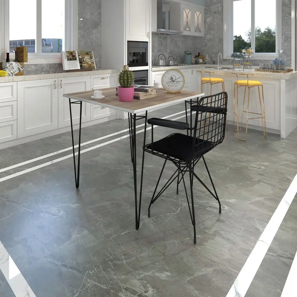 Knsz masa sandalye takımı hem75mazlum crdsyh 060*060 klç 1 sandalye syhsyh kolçaklı