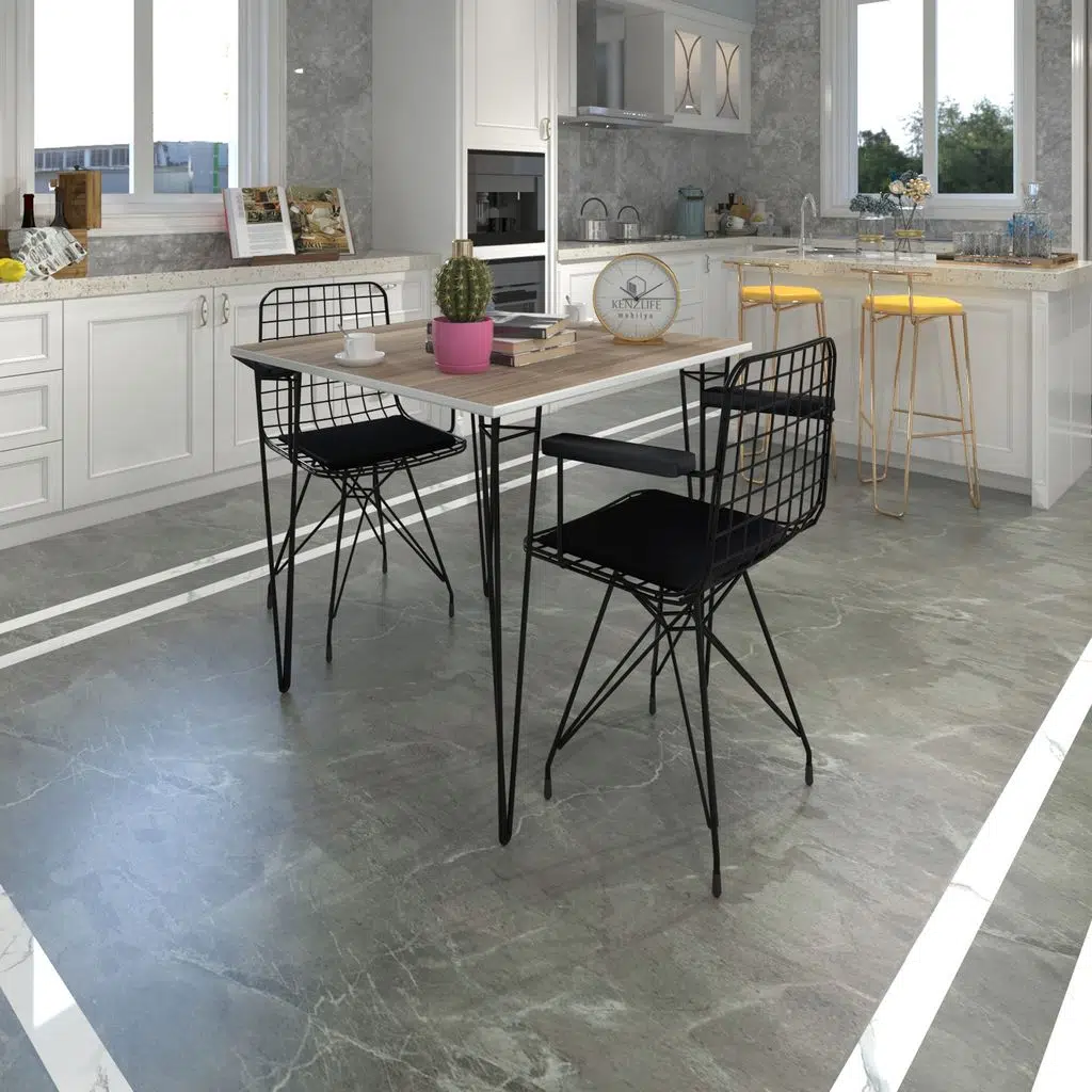 Knsz masa sandalye takımı hem75mazlum crdsyh 070*070 klç 2 sandalye syhsyh kolçaklı