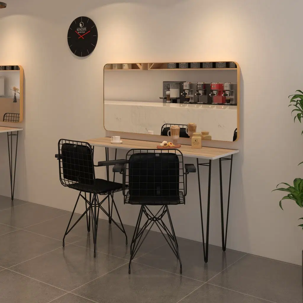 Knsz masa sandalye takımı hem75mazlum crdsyh 100*040 klçsm 2 sandalye syhsyh kolçaklı sırt minderli