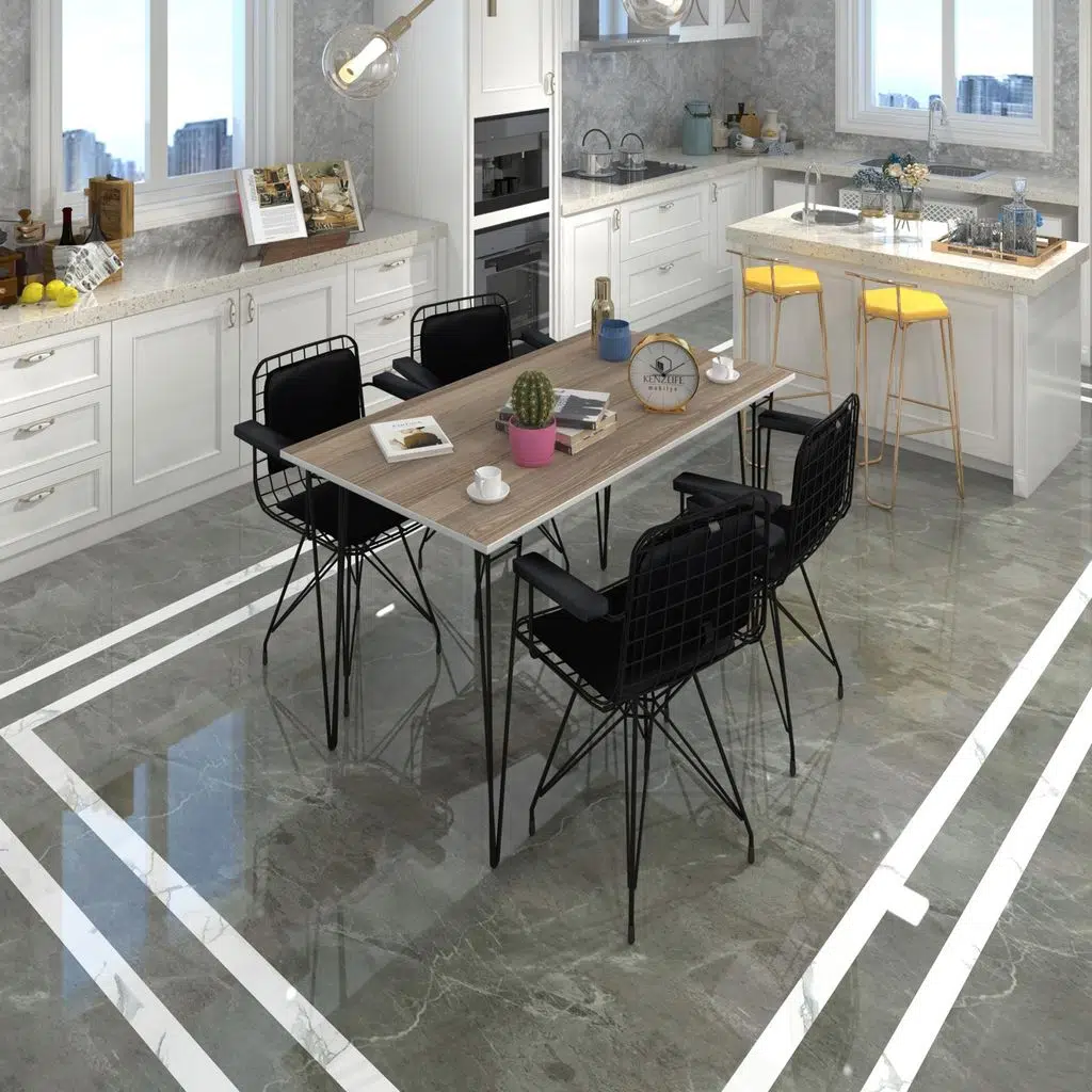 Knsz masa sandalye takımı hem75mazlum crdsyh 100*070 klçsm 4 sandalye syhsyh kolçaklı sırt minderli