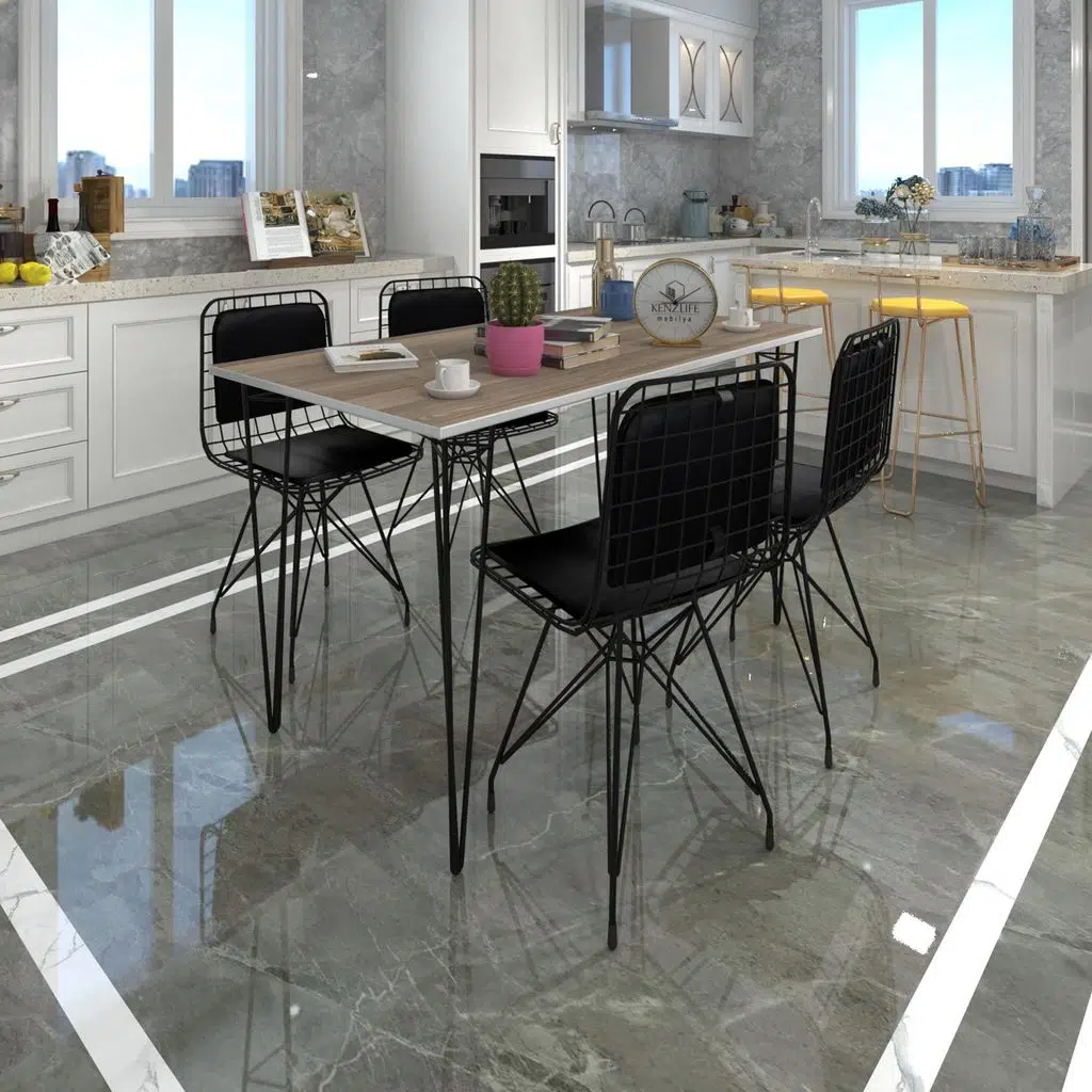 Knsz masa sandalye takımı hem75mazlum crdsyh 100*070 sm 4 sandalye syhsyh sırt minderli