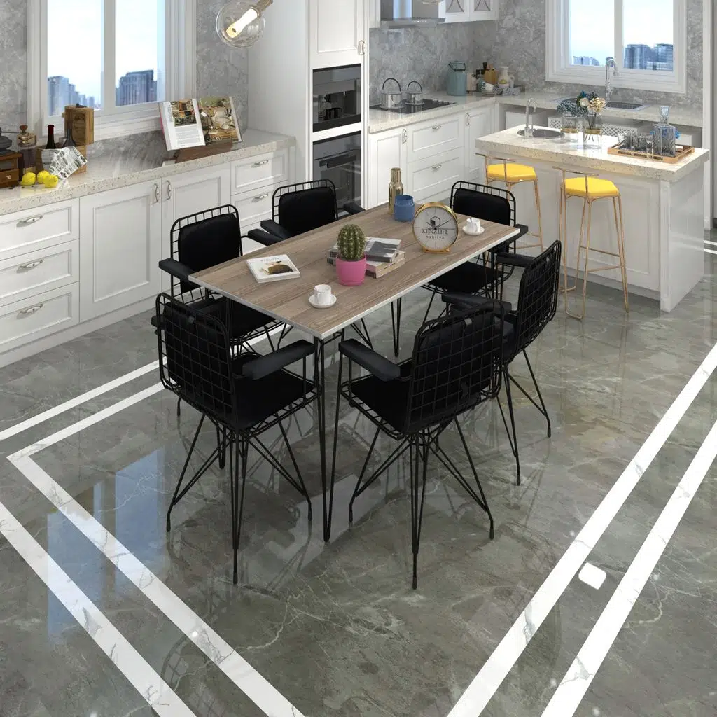 Knsz masa sandalye takımı hem75mazlum crdsyh 130*090 klçsm 6 sandalye syhsyh kolçaklı sırt minderli