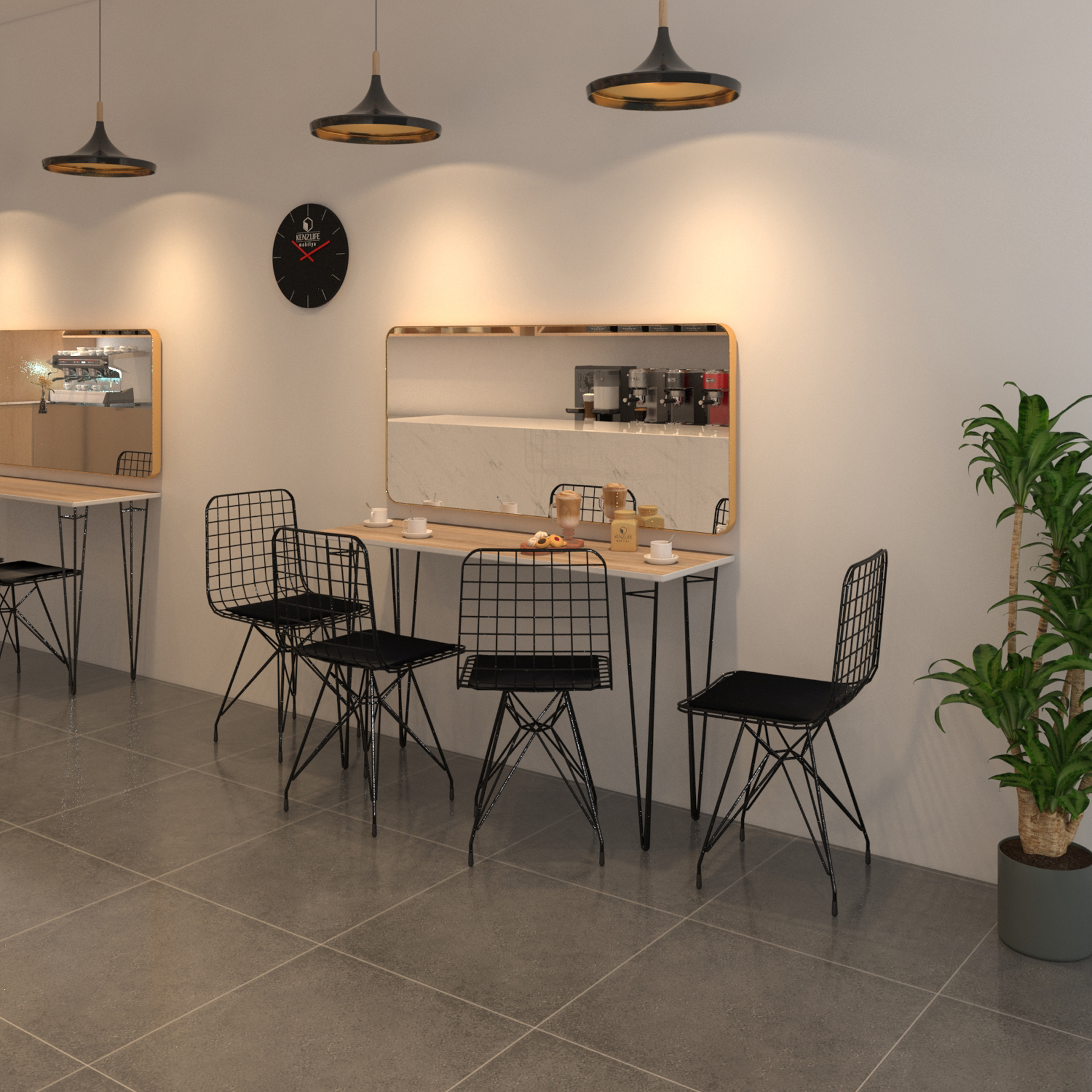 Knsz masa sandalye takımı hem75mazlum crdsyh 140*040 4 sandalye syhsyh