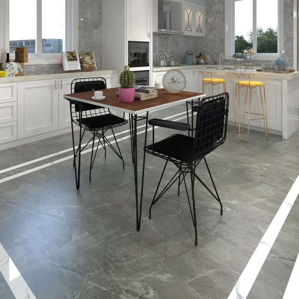 Knsz masa sandalye takımı hem75mazlum cvzsyh 070*070 klçsm 2 sandalye syhsyh kolçaklı sırt minderli