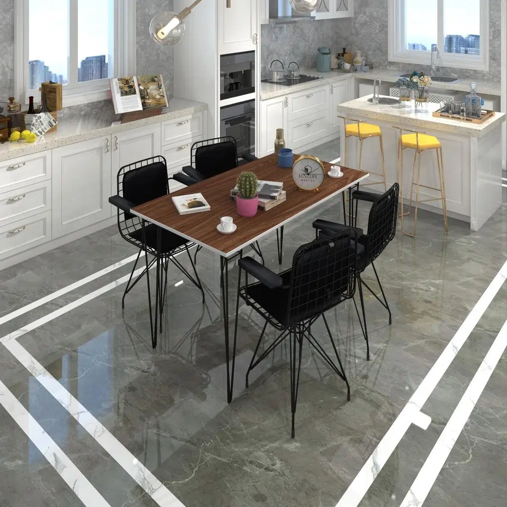 Knsz masa sandalye takımı hem75mazlum cvzsyh 100*070 klçsm 4 sandalye syhsyh kolçaklı sırt minderli