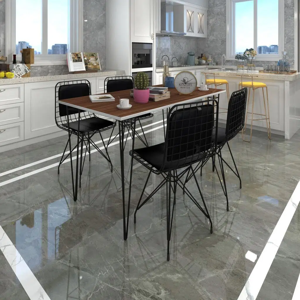 Knsz masa sandalye takımı hem75mazlum cvzsyh 100*070 sm 4 sandalye syhsyh sırt minderli