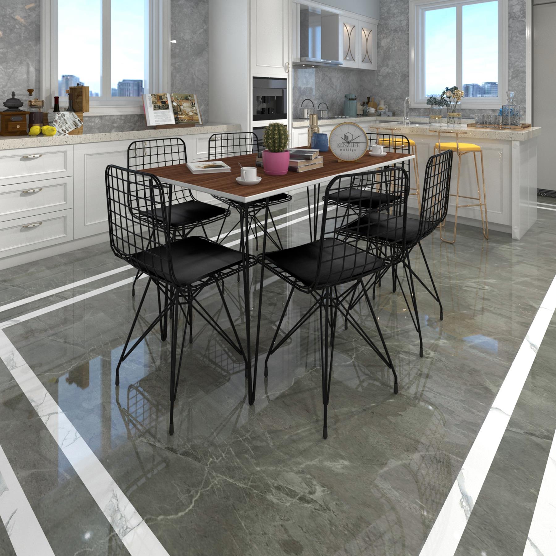 Knsz masa sandalye takımı hem75mazlum cvzsyh 130*070 6 sandalye syhsyh