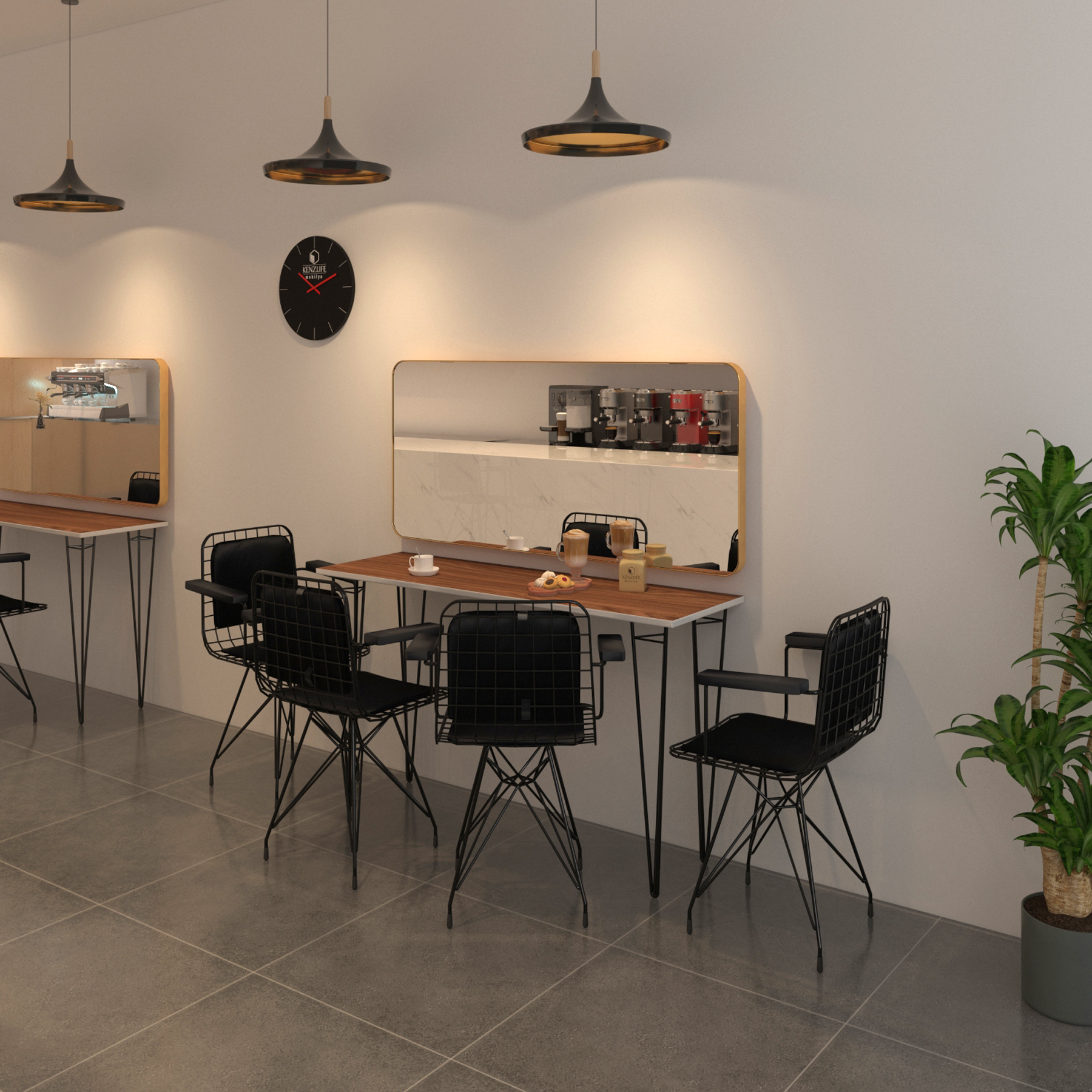 Knsz masa sandalye takımı hem75mazlum cvzsyh 140*040 klçsm 4 sandalye syhsyh kolçaklı sırt minderli