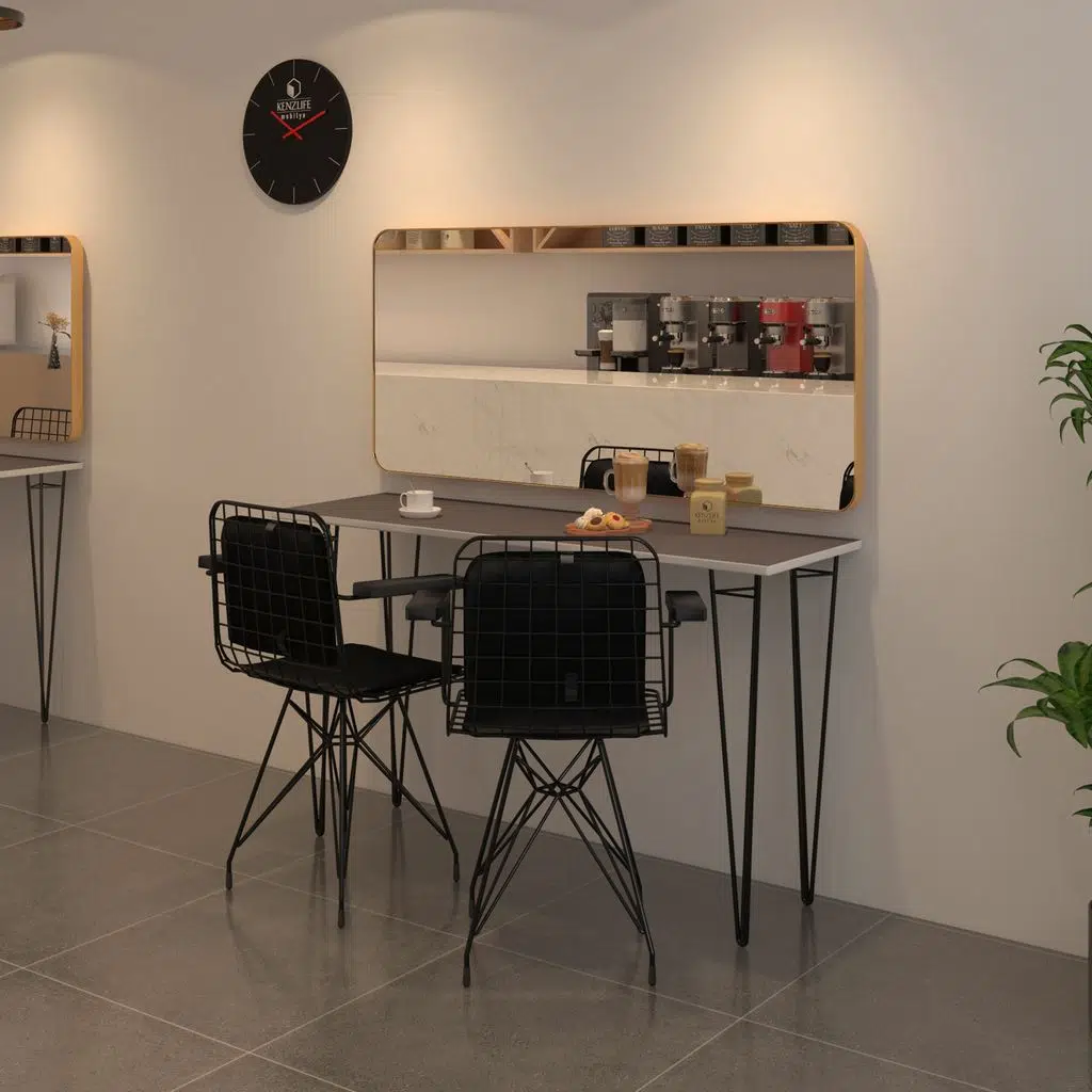 Knsz masa sandalye takımı hem75mazlum grisyh 100*040 klçsm 2 sandalye syhsyh kolçaklı sırt minderli