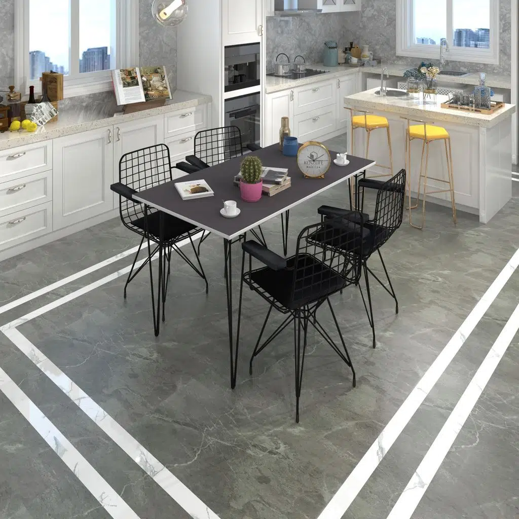 Knsz masa sandalye takımı hem75mazlum grisyh 100*070 klç 4 sandalye syhsyh kolçaklı