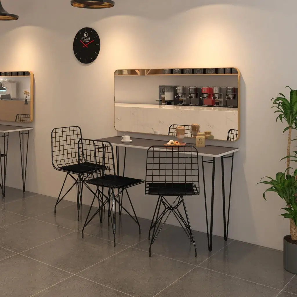 Knsz masa sandalye takımı hem75mazlum grisyh 140*040 3 sandalye syhsyh