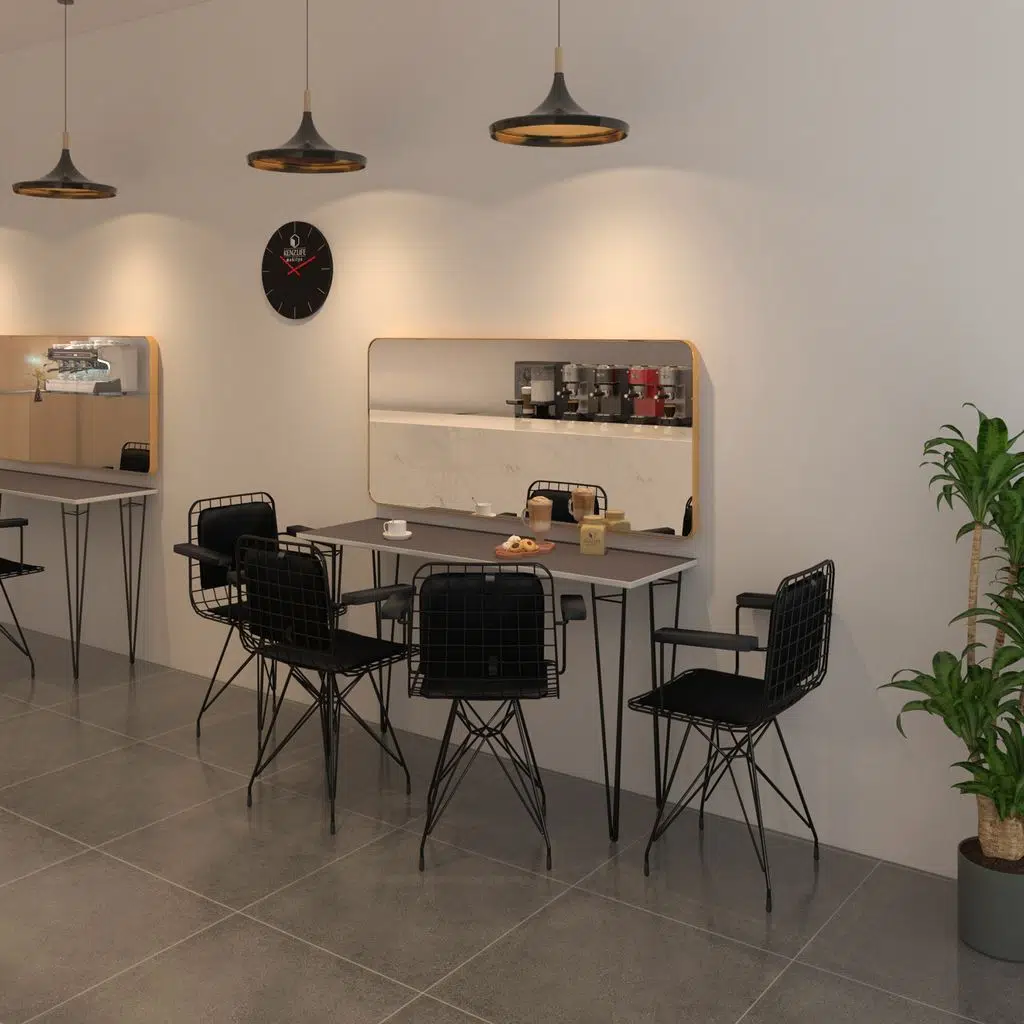 Knsz masa sandalye takımı hem75mazlum grisyh 140*040 klçsm 4 sandalye syhsyh kolçaklı sırt minderli