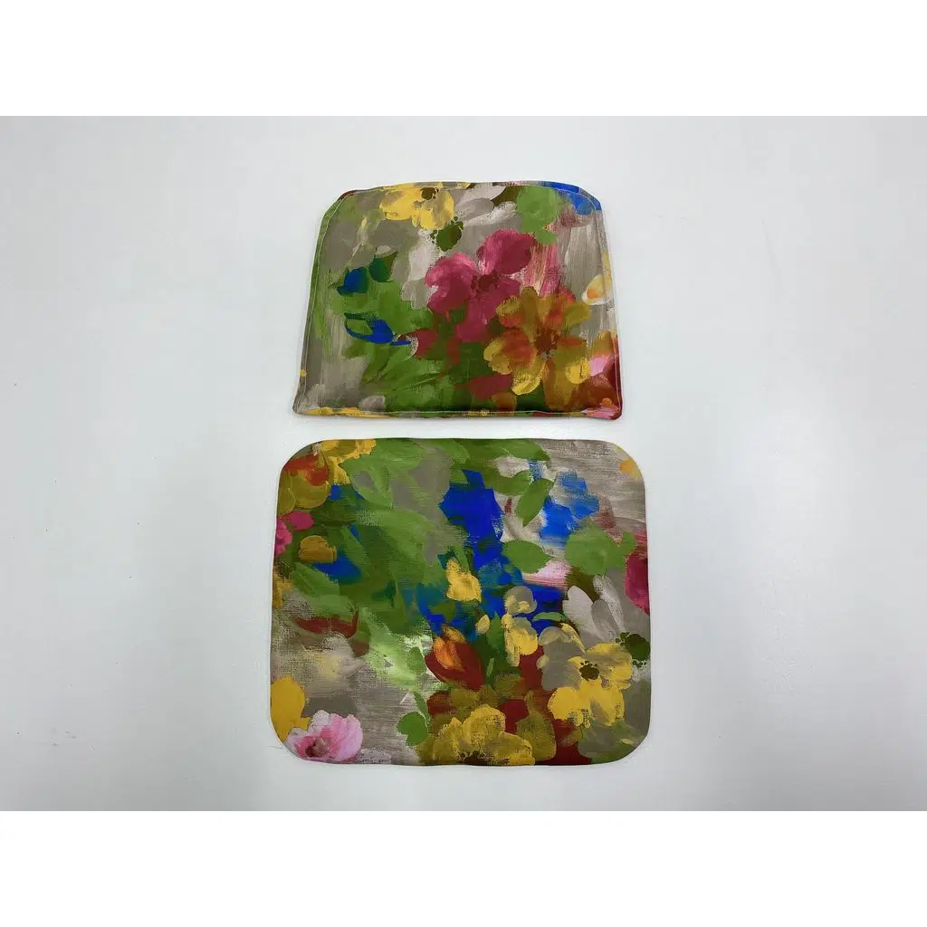 Knsz minder seti 1 li mazlum çiçek desen oturma ve sırt tel sandalyesi minderi bir arada