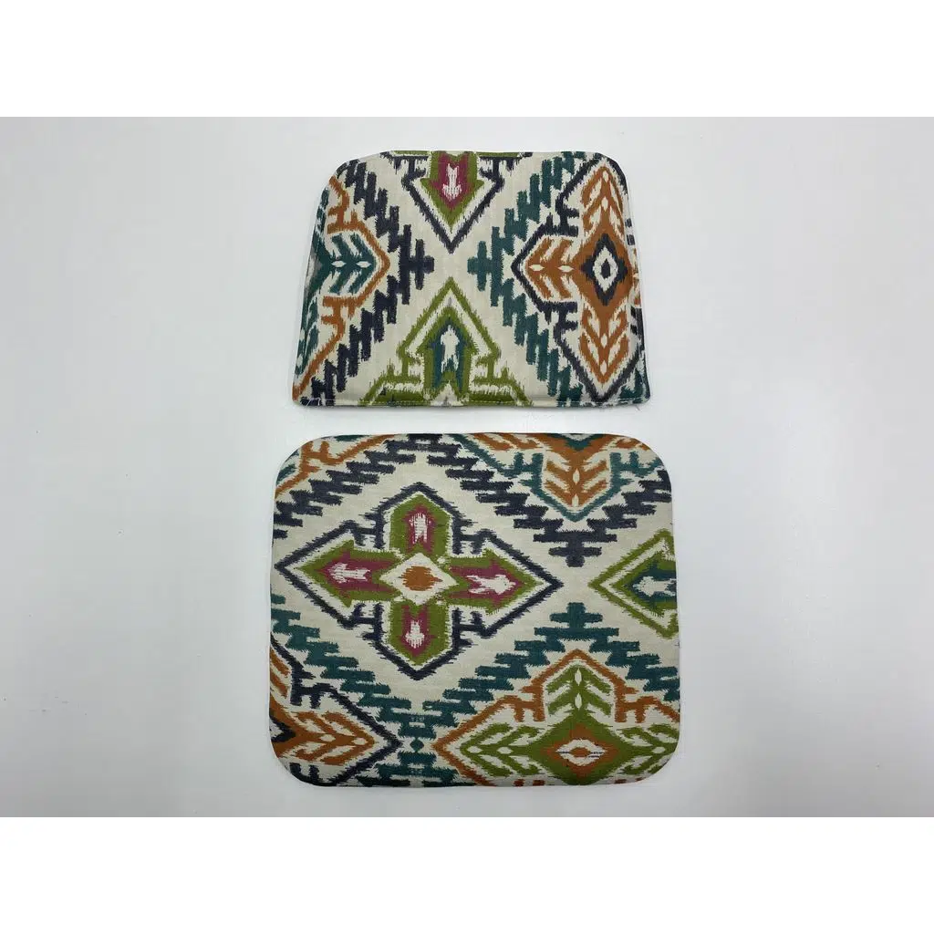 Knsz minder seti 1 li mazlum kilim desen oturma ve sırt tel sandalyesi minderi bir arada