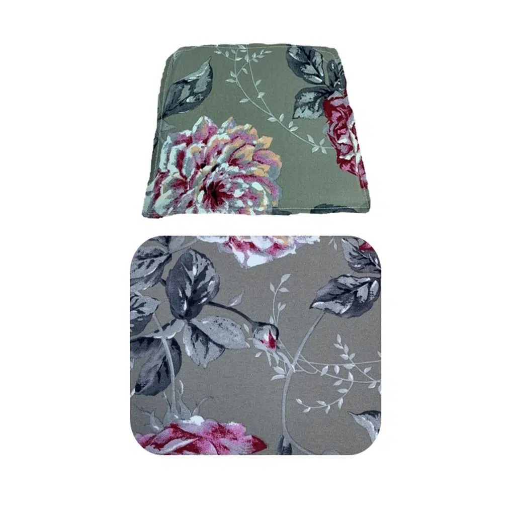 Knsz minder seti 1 li mazlum yaprak gri kumaş oturma ve sırt tel sandalyesi minderi bir arada