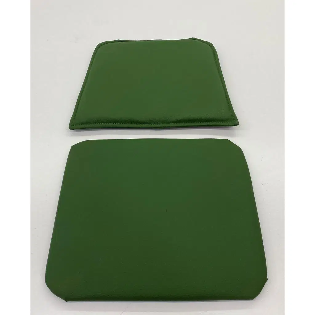 Knsz minder seti 1 li mazlum yşl suni deri oturma ve sırt tel sandalyesi minderi bir arada