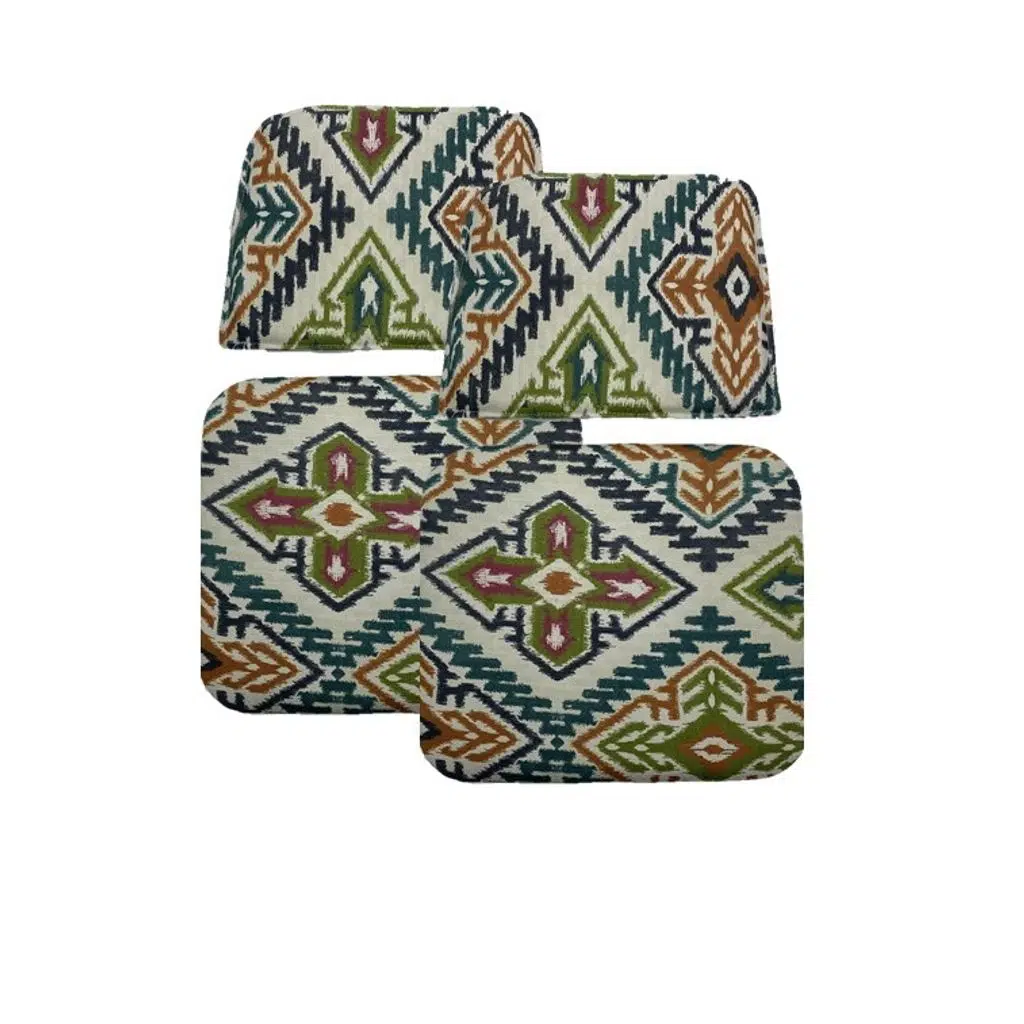 Knsz minder seti 2 li mazlum kilim desen oturma ve sırt tel sandalyesi minderi bir arada