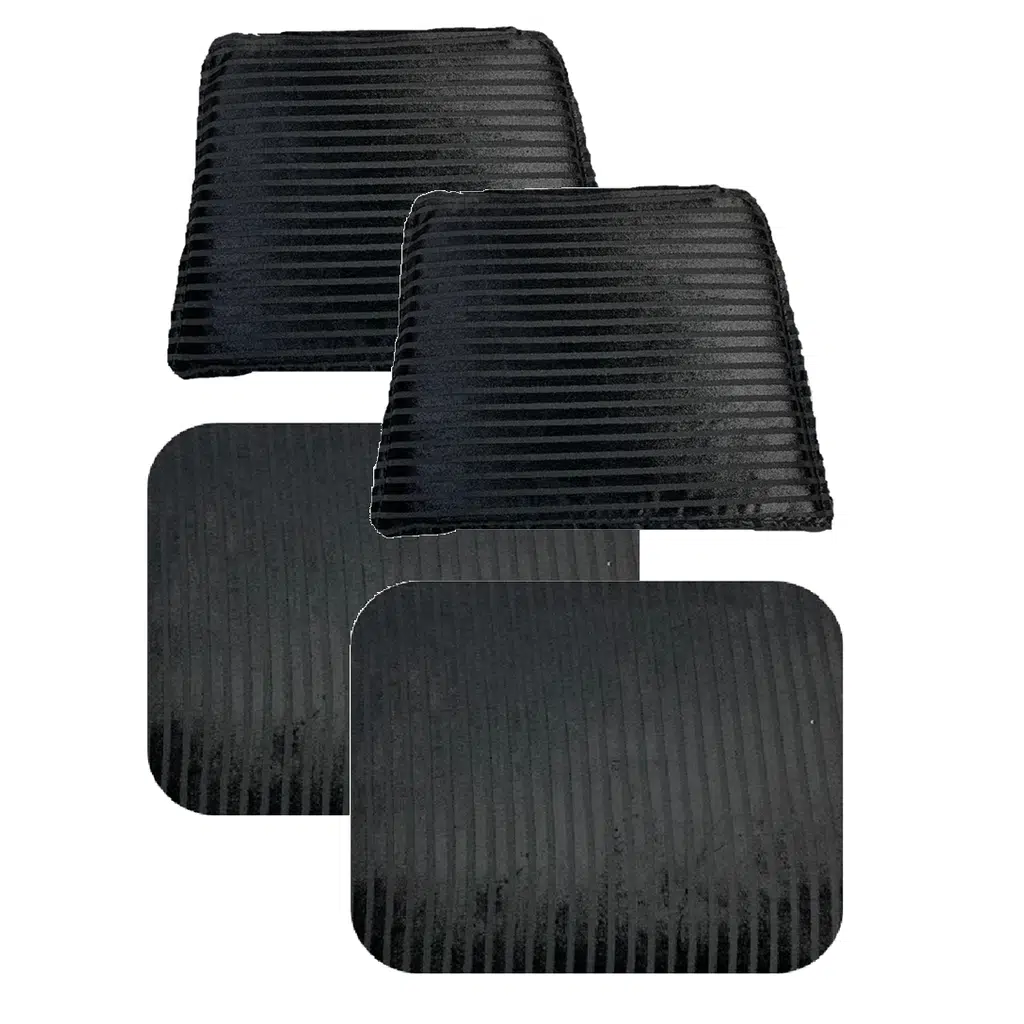 Knsz minder seti 2 li mazlum siyah çizgili kumaş oturma ve sırt tel sandalyesi minderi bir arada