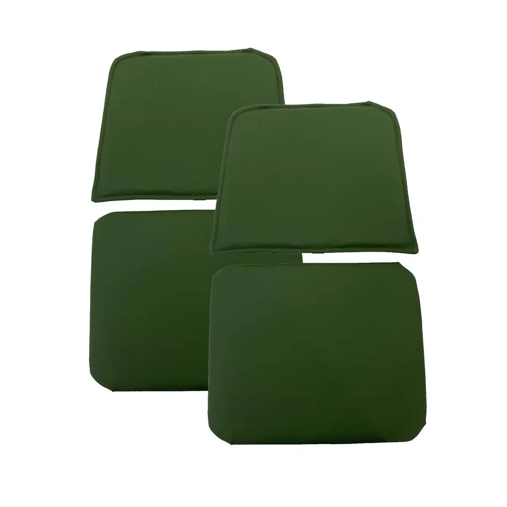 Knsz minder seti 2 li mazlum yşl suni deri oturma ve sırt tel sandalyesi minderi bir arada