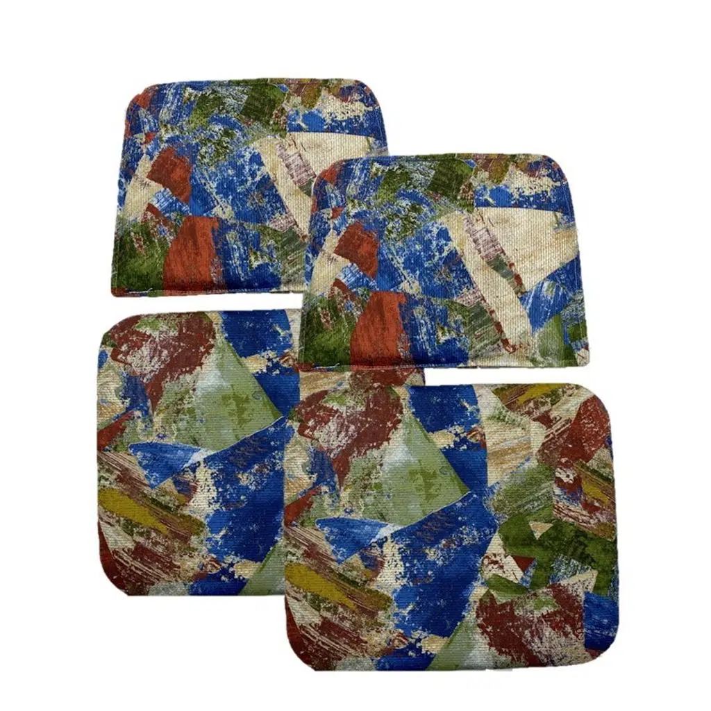 Knsz minder seti 2 li zng&mğr&uslu geometrik desen oturma ve sırt tel sandalyesi minderi bir arada