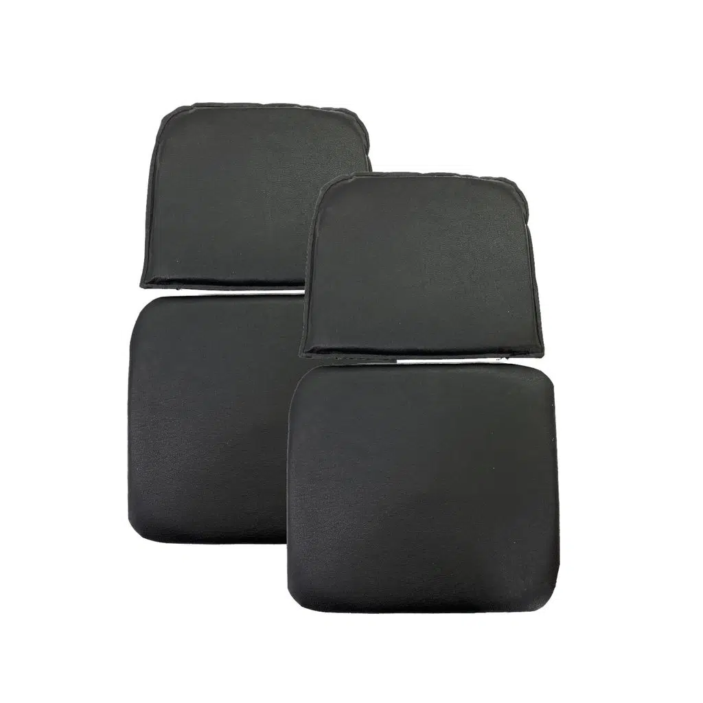 Knsz minder seti 2 li zng&mğr&uslu syh suni deri tel bar sandalyesi oturma ve sırt minderi set