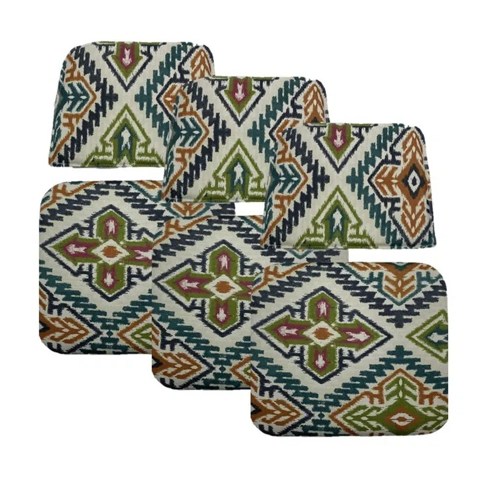 Knsz minder seti 3 lü mazlum kilim desen oturma ve sırt tel sandalyesi minderi bir arada