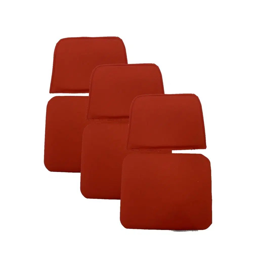 Knsz minder seti 3 lü mazlum krm suni deri oturma ve sırt tel sandalyesi minderi bir arada