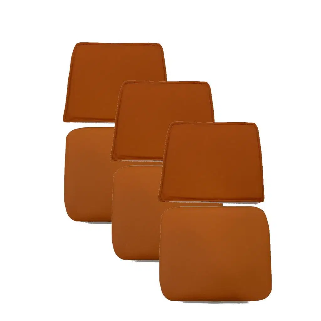 Knsz minder seti 3 lü mazlum trn suni deri oturma ve sırt tel sandalyesi minderi bir arada