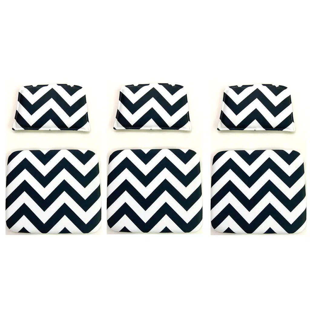 Knsz minder seti 3 lü zng&mğr&uslu aldo kumaş tel bar sandalyesi oturma ve sırt minderi set