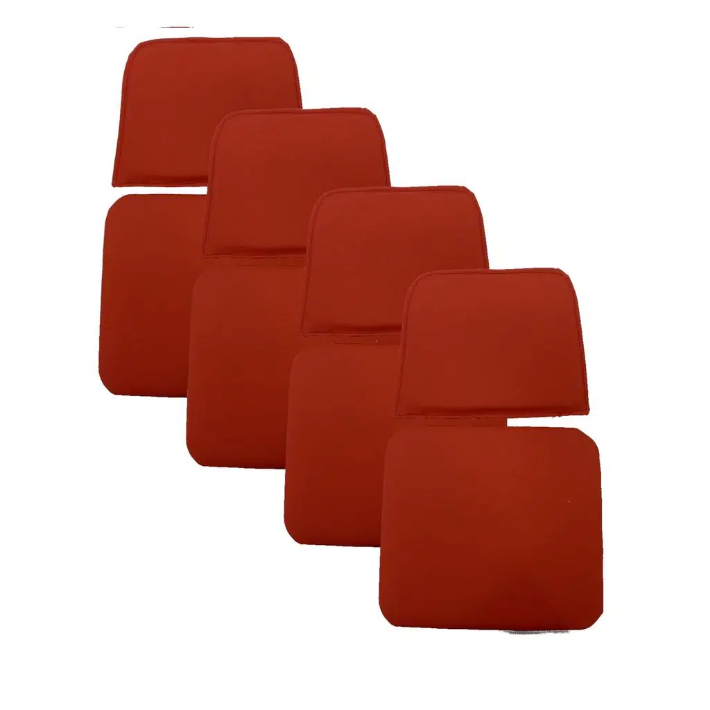 Knsz minder seti 4 lü mazlum krm suni deri oturma ve sırt tel sandalyesi minderi bir arada