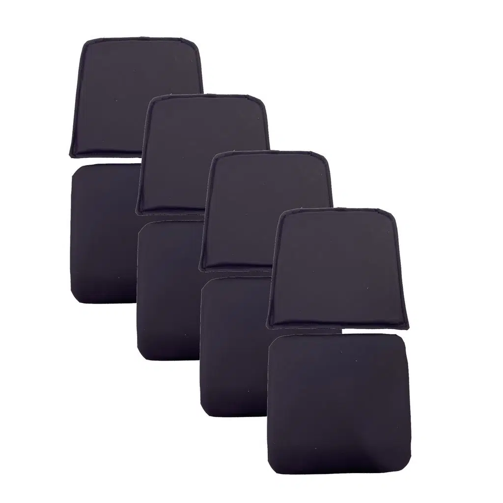 Knsz minder seti 4 lü mazlum mor suni deri oturma ve sırt tel sandalyesi minderi bir arada