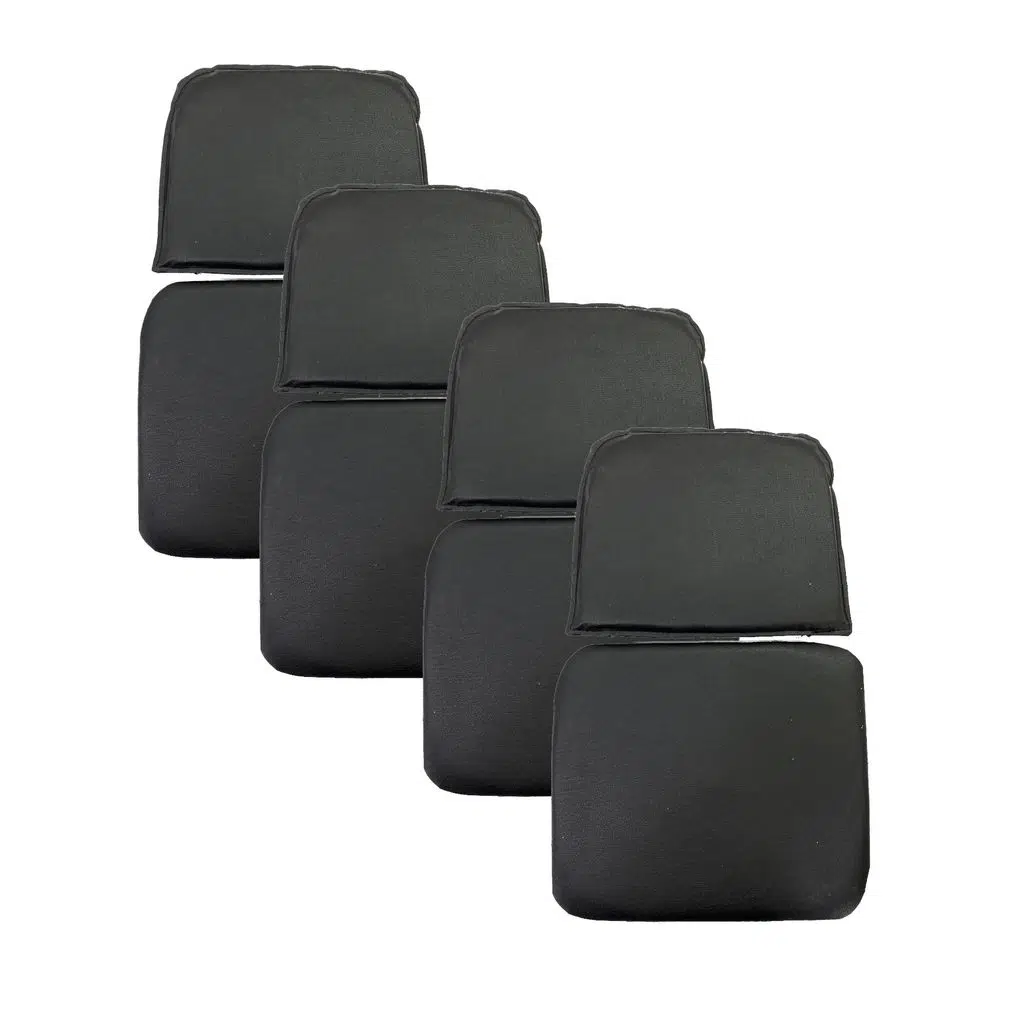 Knsz minder seti 4 lü mazlum syh suni deri oturma ve sırt tel sandalyesi minderi bir arada