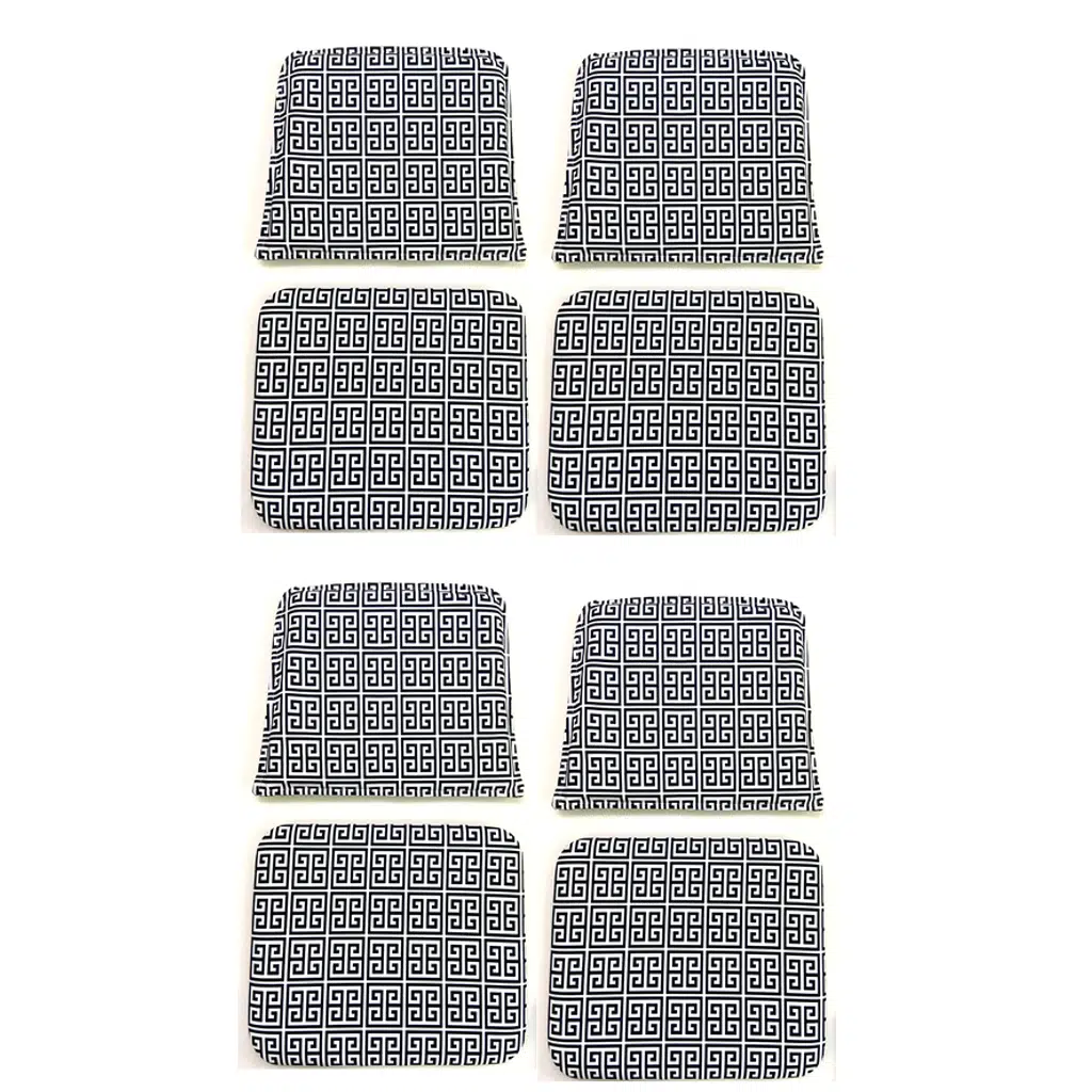 Knsz minder seti 4 lü mazlum talen kumaş oturma ve sırt tel sandalyesi minderi bir arada