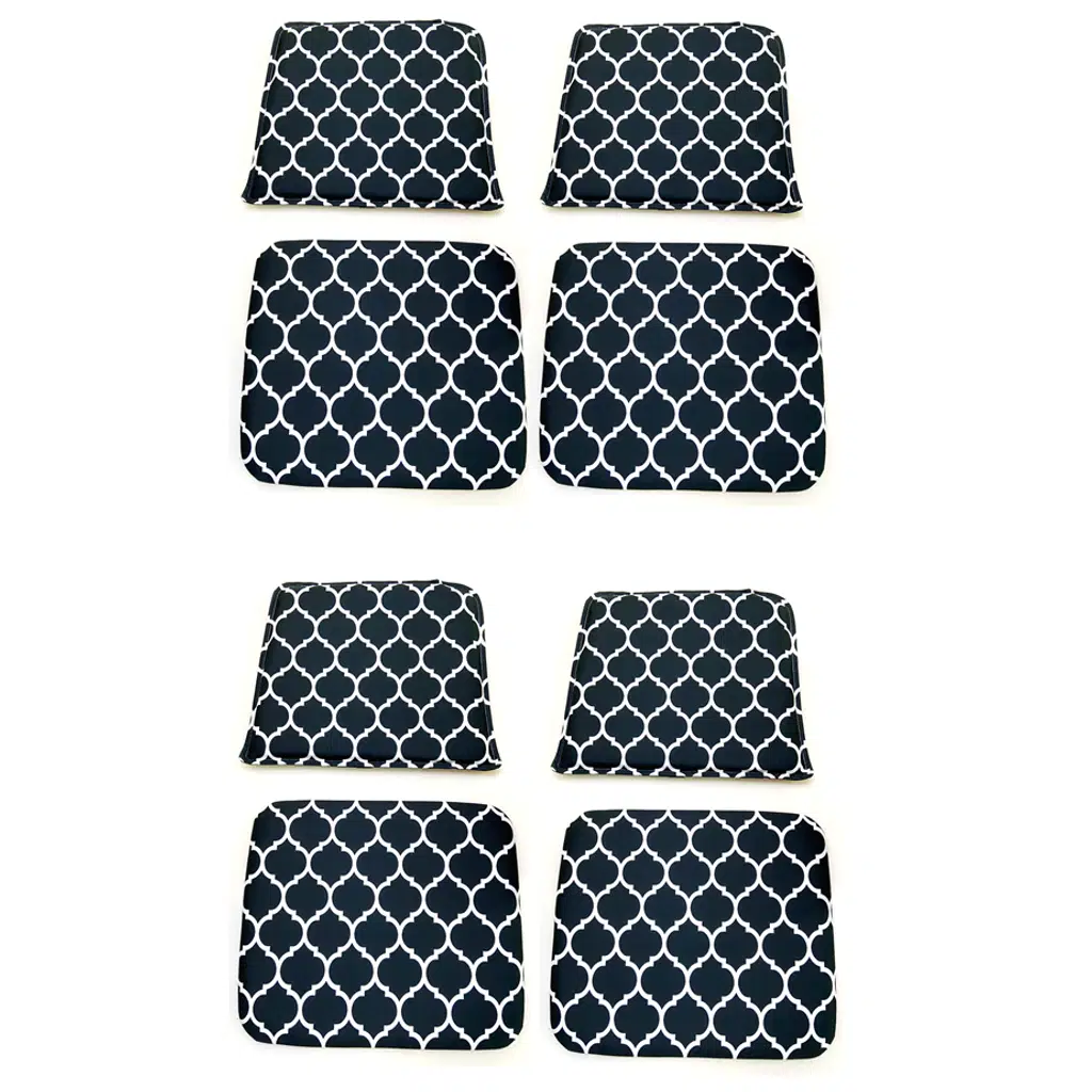 Knsz minder seti 4 lü mazlum viona kumaş oturma ve sırt tel sandalyesi minderi bir arada