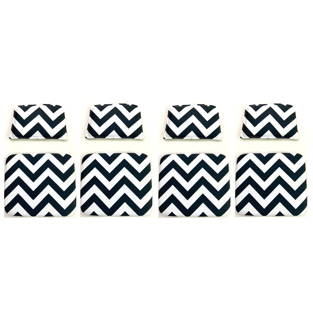 Knsz minder seti 4 lü zng&mğr&uslu aldo kumaş tel bar sandalyesi oturma ve sırt minderi set