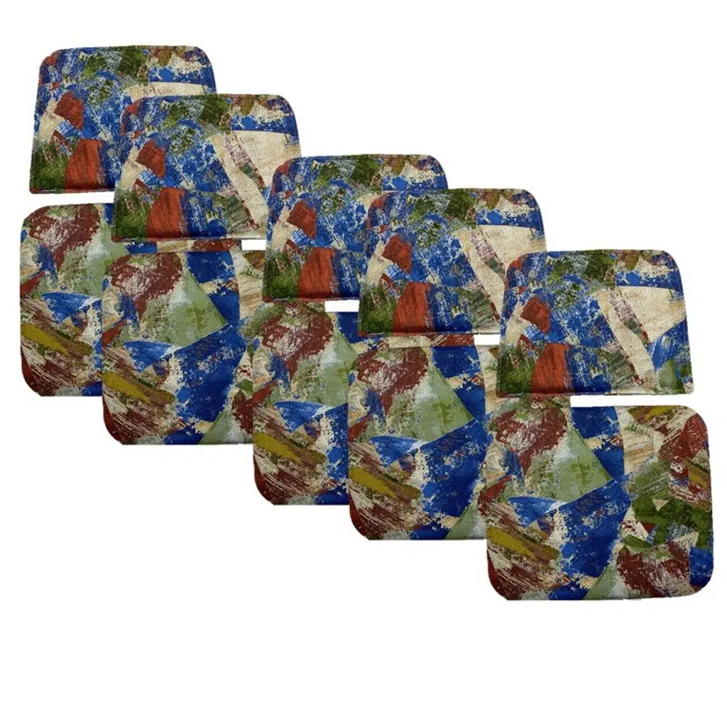 Knsz minder seti 5 li mazlum geometrik desen oturma ve sırt tel sandalyesi minderi bir arada