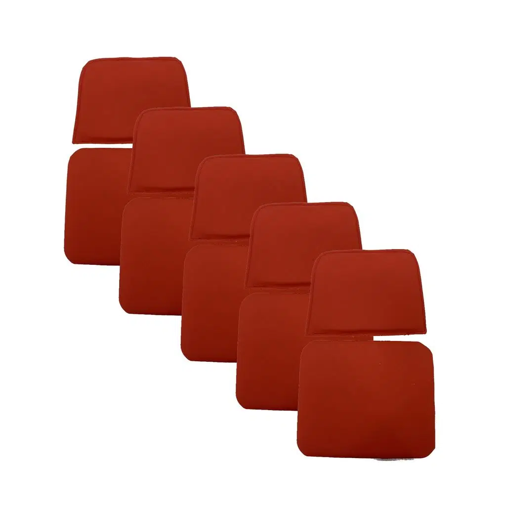 Knsz minder seti 5 li mazlum krm suni deri oturma ve sırt tel sandalyesi minderi bir arada