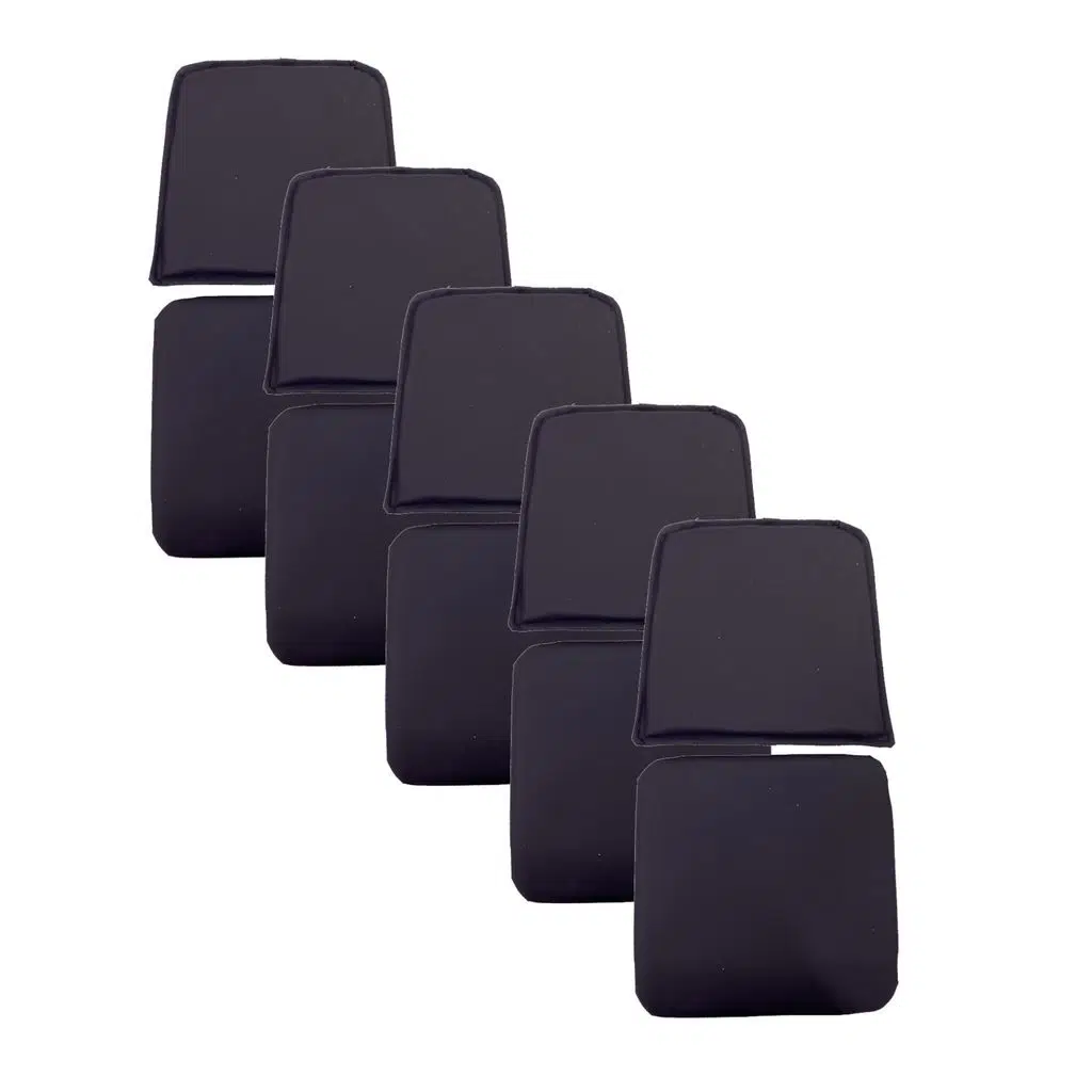 Knsz minder seti 5 li mazlum mor suni deri oturma ve sırt tel sandalyesi minderi bir arada