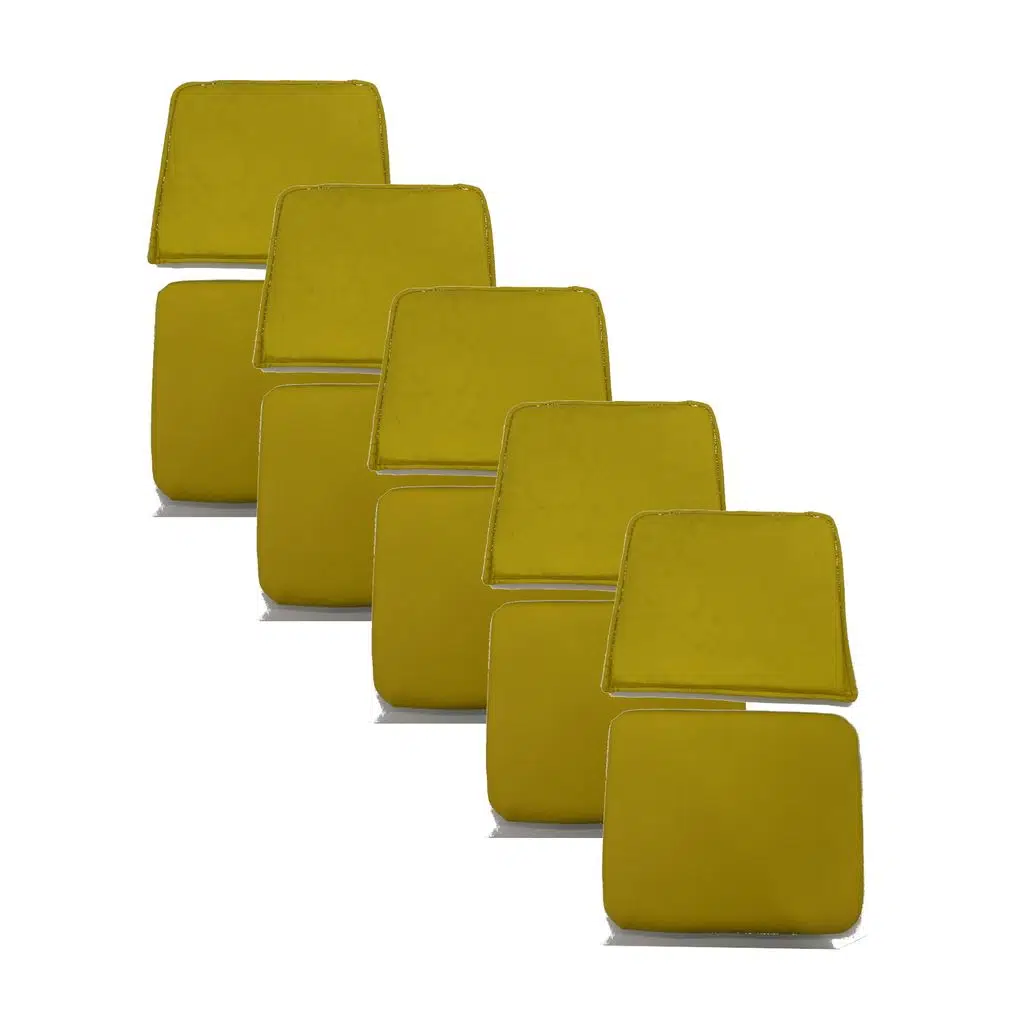 Knsz minder seti 5 li mazlum srı suni deri oturma ve sırt tel sandalyesi minderi bir arada