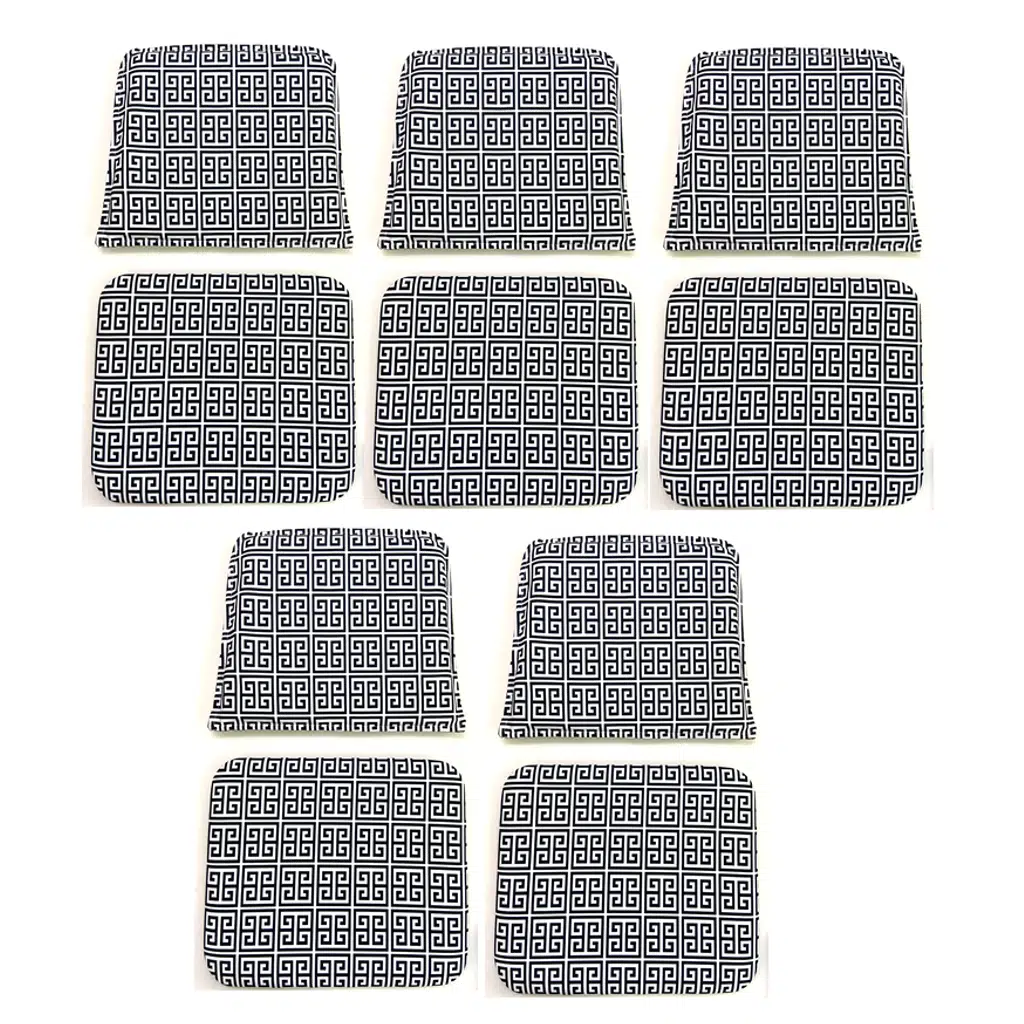 Knsz minder seti 5 li mazlum talen kumaş oturma ve sırt tel sandalyesi minderi bir arada