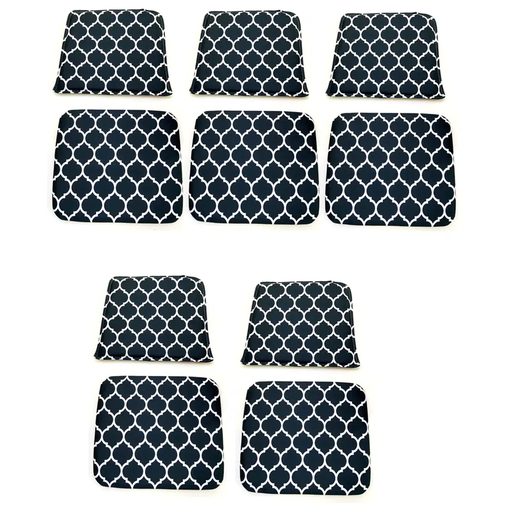 Knsz minder seti 5 li mazlum viona kumaş oturma ve sırt tel sandalyesi minderi bir arada