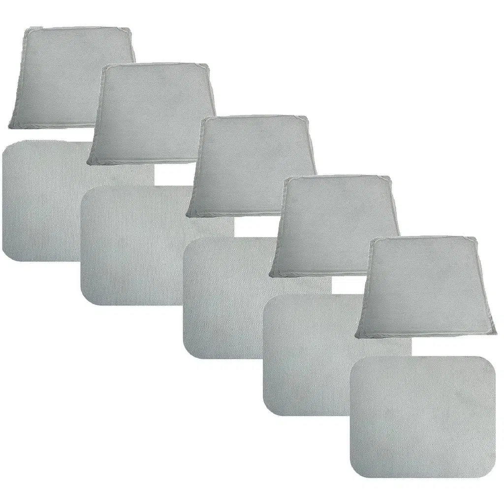 Knsz minder seti 5 li zng&mğr&uslu beyaz kumaş tel bar sandalyesi oturma ve sırt minderi set