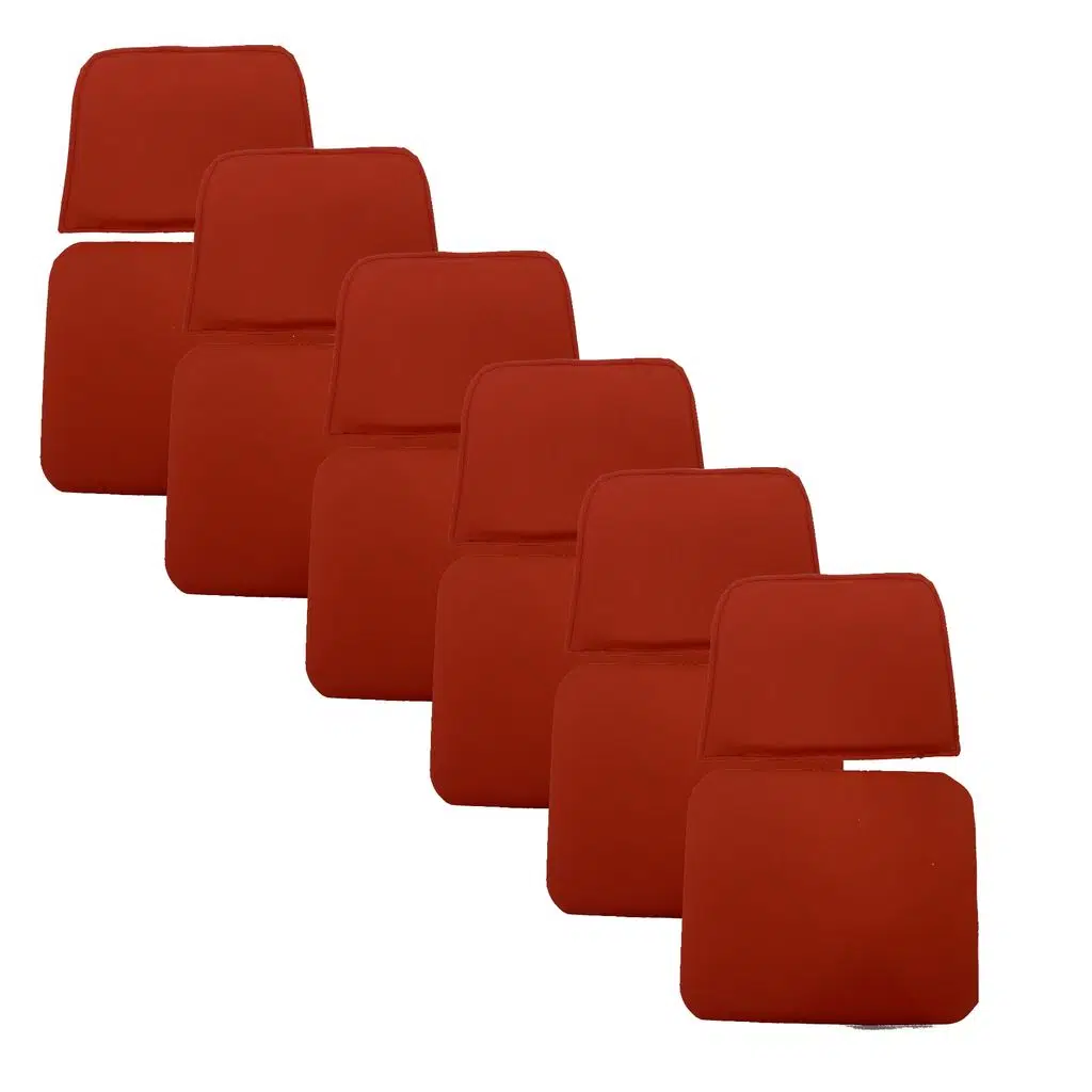 Knsz minder seti 6 lı mazlum krm suni deri oturma ve sırt tel sandalyesi minderi bir arada