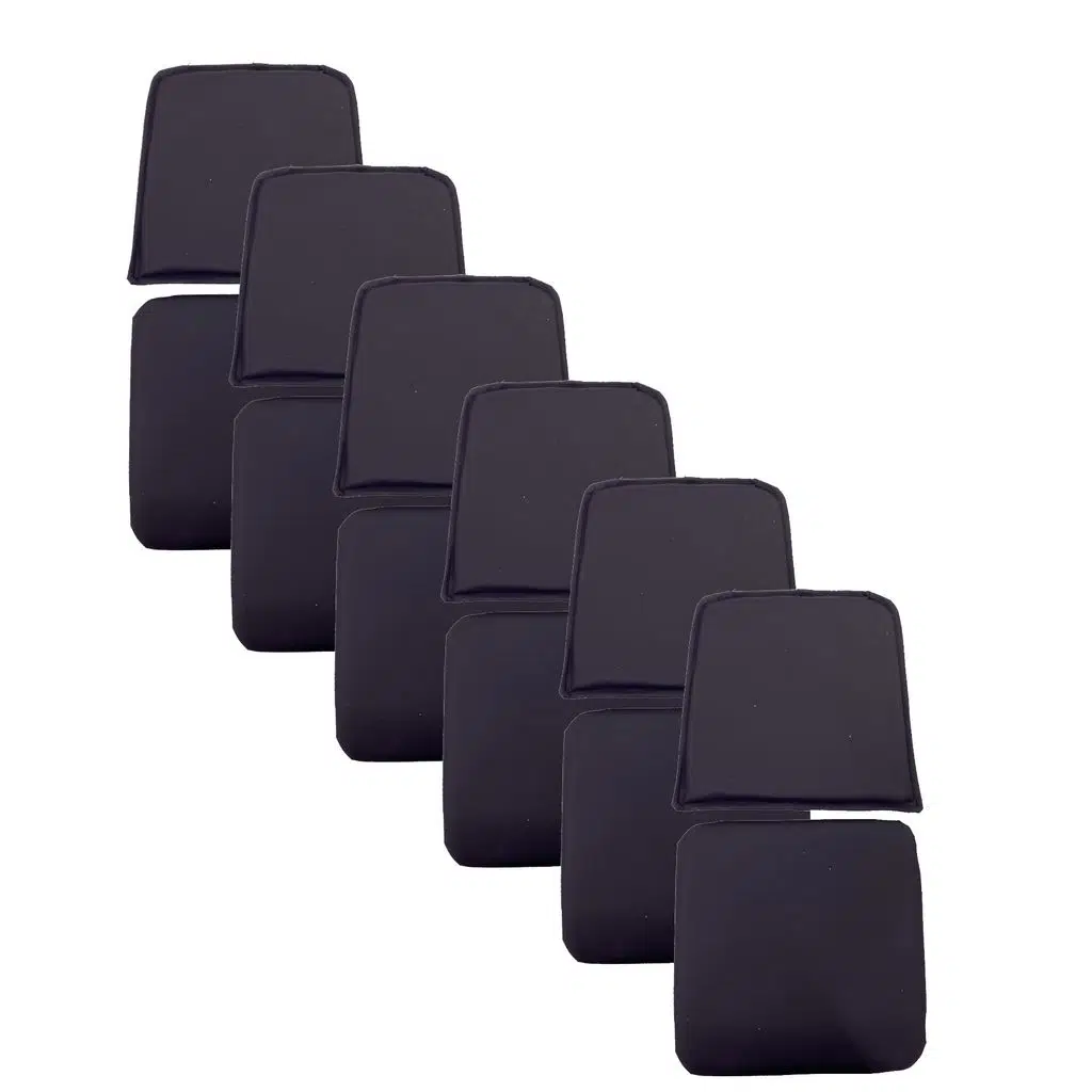 Knsz minder seti 6 lı mazlum mor suni deri oturma ve sırt tel sandalyesi minderi bir arada